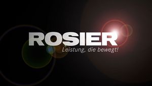Rosier-Logo auf schwarzem Hintergrund